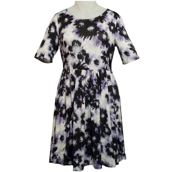 Trixie + LuLu Women's Purple Tie Dye A-Line Pleated Dress (Size: Large) NWT - Picture 2 of 7